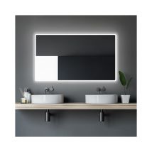 Talos - Badezimmerspiegel mit Beleuchtung Moon led Badspiegel 120x70 cm - feuchtwassergeeignet durch Aluminiumrahmen - Licht-Farbe Neutralweiß