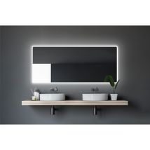 Talos - Badezimmerspiegel mit Beleuchtung Moon led Badspiegel 160x70 cm - feuchtwassergeeignet durch Aluminiumrahmen - Licht-Farbe Neutralweiß