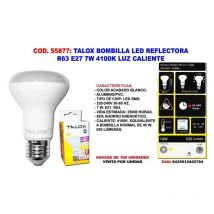 Talox talox bombilla led reflectora r63 e27 7w 4100k luz neutra