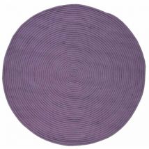 Thedecofactory - tamtam - Tapis en coton réversible effet cordage lilas diam.120
