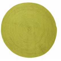 TAM TAM - Tapis en coton réversible effet cordage vert anis diam.120