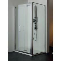 Tamanaco - Box doccia FPSL60 cristallo 6 mm satinato 65x100 con profilo - Cromo