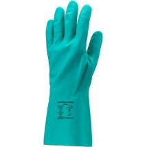 Lote de 10 - Guantes de nitrilo plus 5500 verde - espesor 0 - 46 mm Talla 9