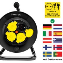 Tamburo avvolgicavo PVD1EU con cavo di 20 m