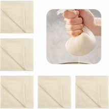 Tamine Tissu, 5 Pcs Tissu filtrant en Coton pour la Cuisson Le Beurre Les légumes Le Lait et Les Noix, Toile à Fromage en Tissu Microfibre Non