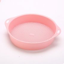 Ensoleille - Tamis de sol en plastique rond en maille pour jardin tamis de sable tamis pour semis, outil de culture avec accoudoirs pour enfants et