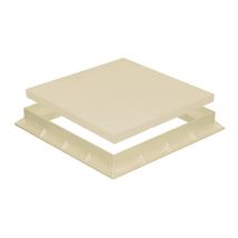 First Plast - Tampon de sol pvc renforcé 284 x 284 mm avec cadre anti-choc 300 x 300 mm - 71,00 kn - Sable