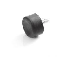 Kora - Tampone di gomma per piedino, con perno filettato su un lato, diverse misure (M16 x 42, 100 x 50)