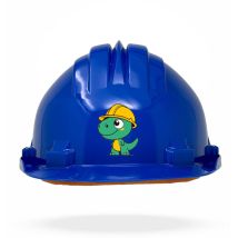 Tams Kinderhelm - Drehverschluss Blau Dinosaurier