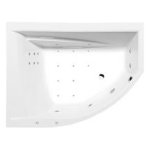 Tandem l hydro-air hydromassage Bain, 170x130x50cm, blanc