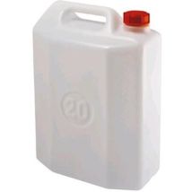 Tanica in plastica 20 litri – Polietilene alta densità – Maniglia antitaglio – Tappo a vite – Travasatore telescopico
