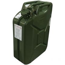 Tanica metallo verde 20 litri omologata Gu/Tuv trasporto liquidi benzina acqua carburante