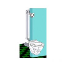 Clara - Tanque oculto de 6L 'tubchass' con botón empotrado