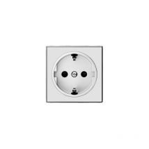 Niessen - Tapa base de enchufe schuko 2P+TT cristal blanco sky 8588 cb