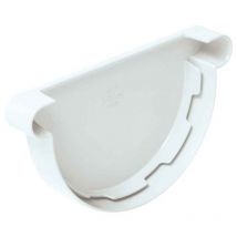 Jimten - Tapa Canalón Blanco Redondo pvc Canalón Medidas Accesorios Fontanería: 25mm