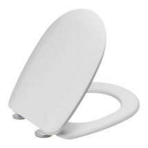 Saniplast - Tapa de inodoro Passepartout con bisagras de acero inoxidable ajustables que se pueden atornillar desde abajo