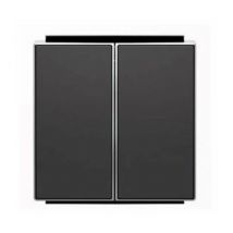 Niessen - Tapa doble tecla Serie Sky de Negro Soft