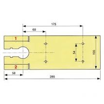Sevax - Tapa estándar 285x105 mm acero inoxidable cepillado - SN313925