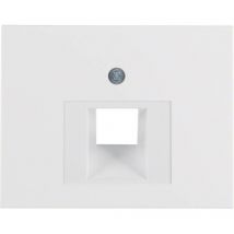 Berker - Tapa para toma de teléfono/red de la serie ' K1' IP20 5,5x7x1,6cm color blanco polar