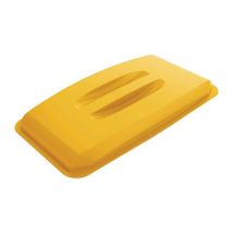 Durable - Tapa pp amarillo W555xD285mm Recipiente de basura reciclable 60l, apto para alimentos duradero