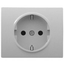 BJC - Tapa enchufe schuko 2P+TT aluminio mercurio iris 18724-MA