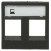 Niessen - Tapa toma de datos doble antracita Zenit N2218.2 an