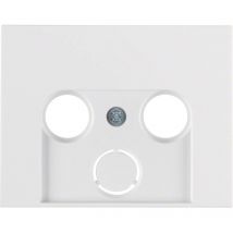 Tapa con toma para tv de 2 o 3 salidas de la serie ' Berker K1' IP20 55,5x70,5x7mm color blanco polar