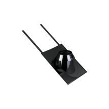 Poujoulat - Tapajuntas con collar 30 a 45° Negro mate sia 45° Ø230 negro Gra Ral 9030 - 31999051