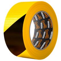 Topcar - Rolle gelb-schwarzes Klebeband zur Signalisierung 30 m x 50 mm pvc