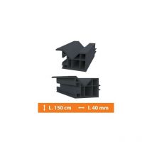 Direct Fenêtres - Tapée d'isolation pvc Gris - 40 mm x L.150cm - Gris
