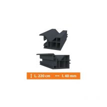 Direct Fenêtres - Tapée d'isolation pvc Gris - 40 mm x L.220cm