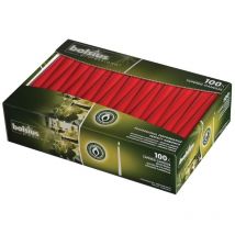 Bolsius - Tapered Dinner Candles - 10 Inch - 100 Pack - Red