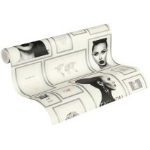 Ausgefallene Tapete Silber Vliestapete 369182 369182