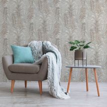 Tadessi - Tapete Aurora Bäume Blätter M1-No.10957 Vlies Grau Beige 10.05 m x 0.53 m