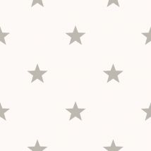 Tapete Friends & Coffee Little Stars Hellgrau und Weiß Noordwand