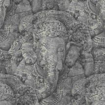 Rasch Vinyltapete 525502 Crispy Paper Elefant Grau 10,05 X 0,53 M Wandtapete