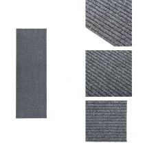 Tapis 100x350 cm Gris - Tapis Entrée - Tapis Intérieur - Tapis Salon - Tapis Design - Tapis Gris