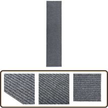 Tapis 100x450 cm Gris - Tapis Entrée - Tapis Intérieur - Tapis Salon - Tapis Design - Tapis Gris