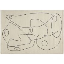 Tapis blanc motif line art 160 x 230 cm ARTISTE
