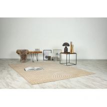 Hellocarpet - Tapis 3D extérieur et intérieur moderne graphique Garret Beige 200x290
