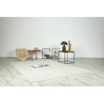 Hellocarpet - Tapis 3D extérieur et intérieur moderne graphique Garret Ivoire 200x290