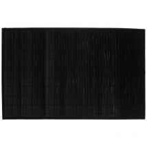 Tapis De Bain En Bambou 120x170 Noir Five