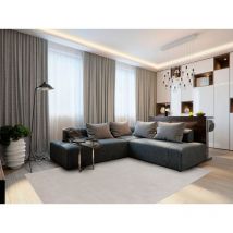 Lalee - Tapis à courtes mèches microfibre doux Velluto Ivoire 200x290