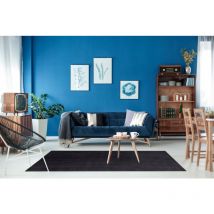 Lalee - Tapis à courtes mèches microfibre doux Velluto Graphite 80x150