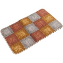 Tapis à damier orange 50x80cm