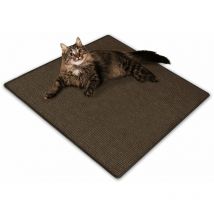 Tapis à griffer pour Chat Sisal 100 x 100 cm Marron foncé