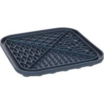 Tapis à lécher Tolo Carré Bleu foncé 20 x 20 pour chien et chat Flamingo