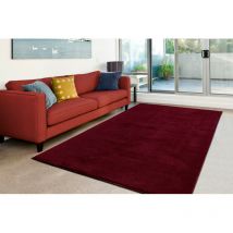 Univers D Cor - Tapis à poil court 100 x 100 cm - Rouge - Rouge