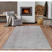 Univers D Cor - Tapis à poil court 80 x 150 cm - Gris - Gris