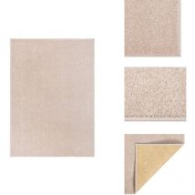 Tapis à poils courts 140x200 cm Beige foncé - Tapis Salon - Tapis Chambre - Tapis Moderne - Tapis Design - Tapis Beige